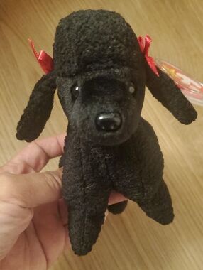 Vintage Ty Beanie Buddy Gigi the Black Poodle Dog Large NWT 1998